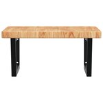 vidaXL Étagère de vasque murale acier et bois de chêne massif