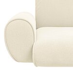vidaXL Fauteuil de sol ajustable Crème Velours grainé