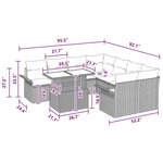 vidaXL Ensemble de canapé de jardin 9 Pièces Marron Poly rotin