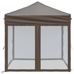 vidaXL Tente de réception pliable avec parois Taupe 2x2 m