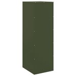 vidaXL Buffet vert olive 34 5x39x107 cm acier