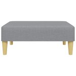 vidaXL Canapé-lit à 2 places avec repose-pied gris clair tissu