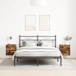 vidaXL Tables de chevet murales 2 Pièces chêne fumé 38x34x40 cm