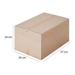 Pack and Move - Lot 20 cartons déménagement seconde main - 57 x 39 x 34 cm - Cartons réemployés - Seconde vie - 1 adhésif offert