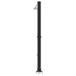 vidaXL Douche solaire extérieure Noir 217 cm PVC  aluminium