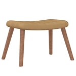 vidaXL Chaise à bascule avec repose-pied Marron Velours