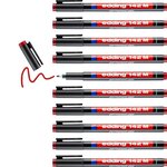 Feutre Permanent 142M Rouge Pointe Moyenne 1 mm x 10 EDDING