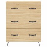 vidaXL Buffet haut Chêne sonoma 69 5x34x180 cm Bois d'ingénierie