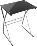 Bureau en métal et verre Laptop