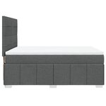 vidaXL Sommier à lattes de lit avec matelas Gris foncé 160x200cm Tissu