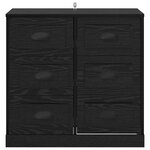 vidaXL Buffet Chêne noir 70 x 35 5 x 67 5 cm Bois d'ingénierie