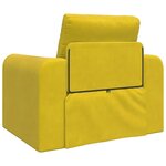 vidaXL Canapé-Lit Jaune 98 x 71 x 83 cm Velours