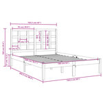 Vidaxl cadre de lit bois massif 160x200 cm