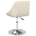 vidaXL Chaises à dîner pivotantes 4 Pièces Crème Velours