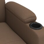 vidaXL Fauteuil inclinable électrique Marron Tissu