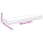 vidaXL Set de coussins de palette 2 Pièces Noir 180 x 40 x 8 cm