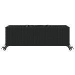 vidaXL Jardinière avec roulettes et 3 pots noir 107x32x38 cm rotin