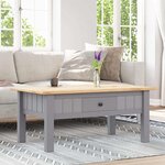 vidaXL Table basse Gris 100x60x43 5 cm Pin massif Assortiment Panama