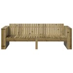 vidaXL Canapé de jardin Vert 185.5 x 60 x 62 cm Pin imprégné
