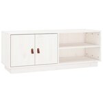 vidaXL Meuble TV Blanc 105x34x40 cm Bois de pin massif