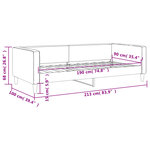 vidaXL Lit de repos sans matelas gris clair 90x190 cm tissu