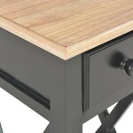 vidaXL Table d'appoint Noir 27 x 27 x 65 5 cm Bois
