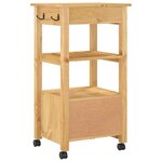 vidaXL Chariot de cuisine MONZA 48x40x88 5 cm bois massif de pin