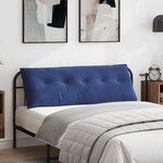 vidaXL Coussin de Dos Bleu police 140 x 50 cm Tissu en velours côtelé
