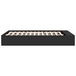 vidaXL Cadre de lit noir 140x190 cm bois d'ingénierie