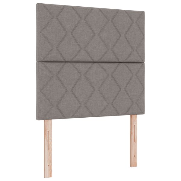 vidaXL Lit avec sommier taupe 120x200 cm en tissu