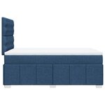 vidaXL Sommier à lattes de lit avec matelas bleu 120x190 cm tissu