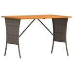 vidaXL Table de jardin avec dessus en bois d'acacia gris 105x75x72 cm