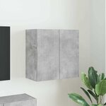 vidaXL Meuble TV mural Gris béton 59 5 x 31 x 60 cm Bois d'ingénierie
