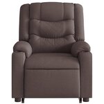 vidaXL Fauteuil inclinable marron foncé tissu