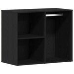 vidaXL Table de maquillage LED Chêne noir 140 x 40 x 140 cm