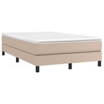 vidaXL Sommier à lattes de lit avec matelas Cappuccino 120x200 cm