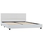 vidaXL Cadre de lit sans matelas blanc similicuir 140x200 cm