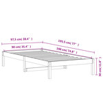 vidaXL Lit de jour sans matelas cire marron 90x190 cm bois pin massif