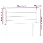 vidaXL Tête de lit avec oreilles Noir 83x16x78/88 cm Velours