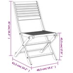 vidaXL Chaises pliables de jardin lot de 2 bois massif d'acacia