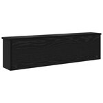 vidaXL Porte-manteau mural avec étagère Montage mural avec stockage Chêne noir 100 x 16 x 26 cm