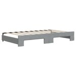 vidaXL Lit de jour avec lit gigogne gris clair 100x190 cm tissu
