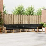 vidaXL Ensemble de canapés d'extérieur 6 Pièces Blanc et noir