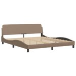 vidaXL Lit avec matelas Hvar cappuccino 180x200 cm similicuir