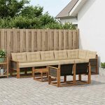vidaXL Ensemble de canapés d'extérieur 9 Pièces Naturel et Beige