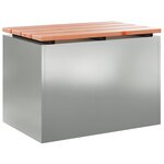 vidaXL Banc de jardin Argent 60 x 40 x 43 cm Acier galvanisé