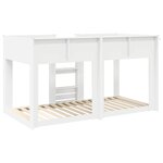vidaXL Lit Superposé pour Enfants Blanc 100 x 200 cm Bois d'ingénierie