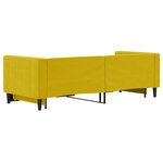 vidaXL Lit de jour avec lit gigogne jaune 80x200 cm velours
