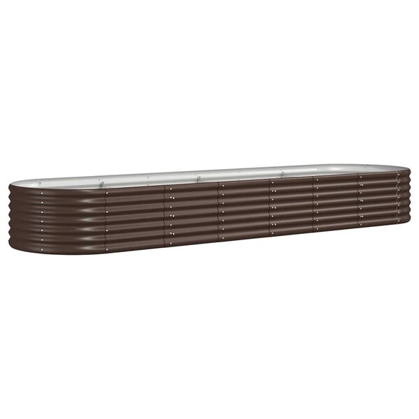 vidaXL Lit surélevé de jardin Acier galvanisé marron