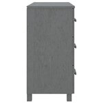 vidaXL Buffet HAMAR Gris foncé 90x40x80 cm Bois massif de pin